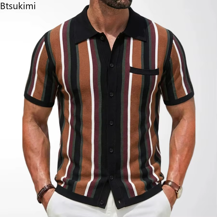Cardigans tricotés Vintage pour hommes