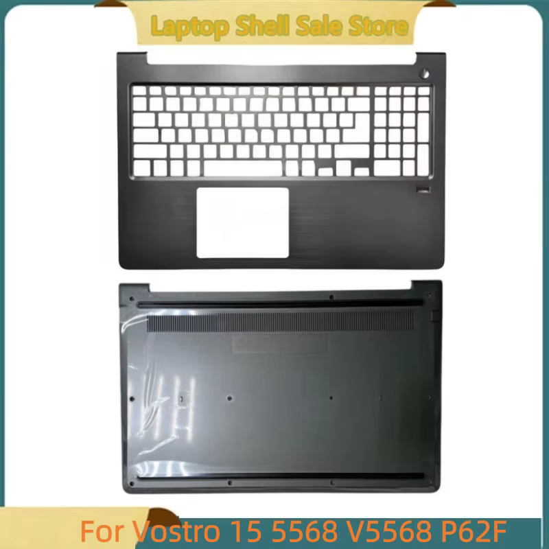 Nouvelle coque d'ordinateur portable pour Vostro 15 5568 V5568 P62F, coque supérieure, support pour les paumes, coque C grise/coque inférieure