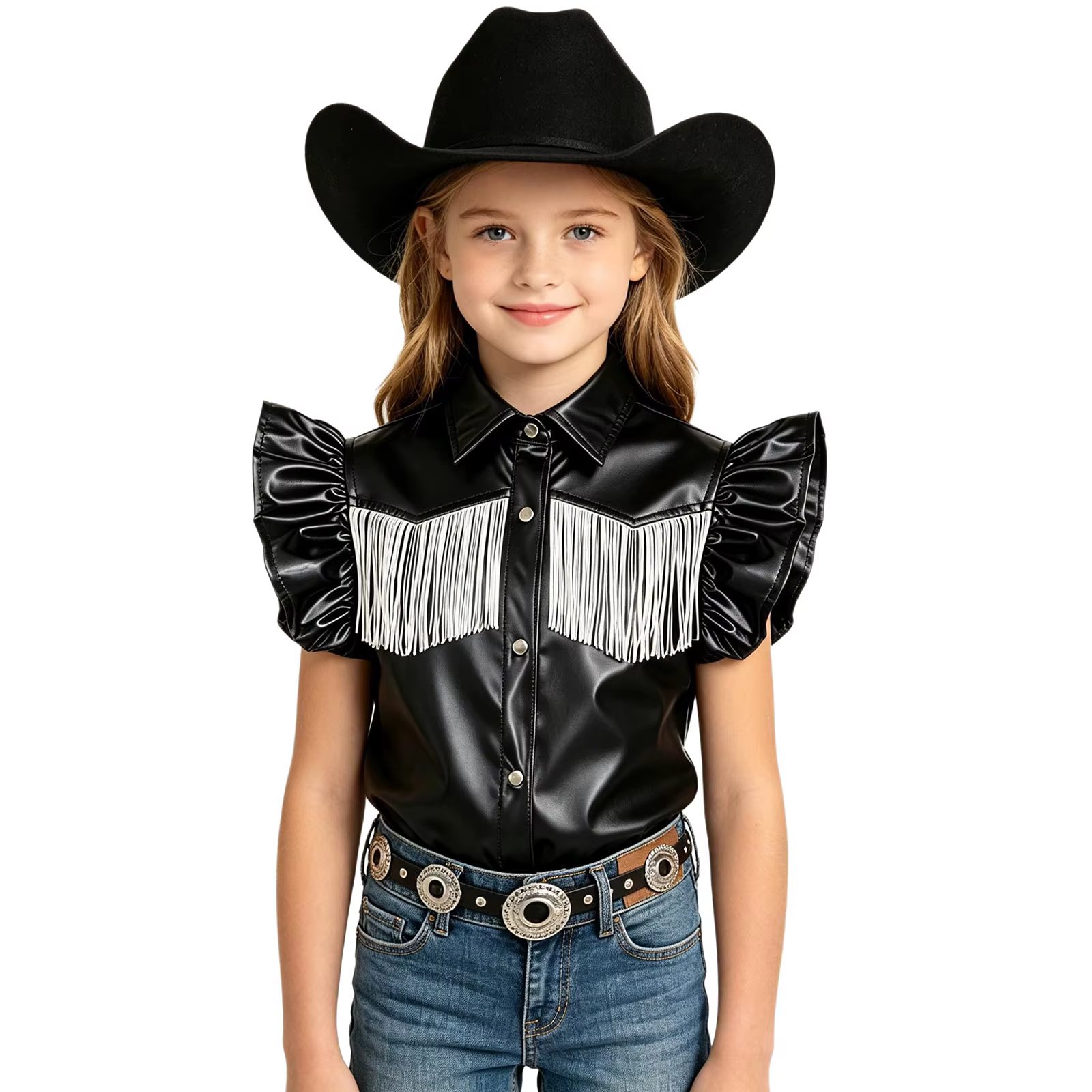 Chemise Métallique Western Cowgirl pour Filles