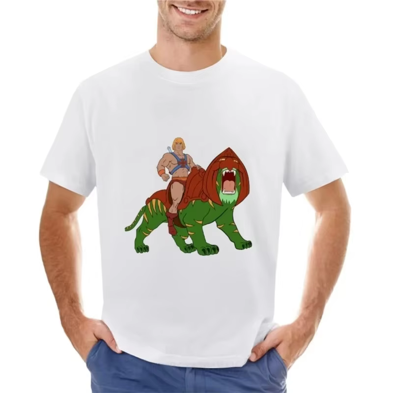 He-man et Tiger hommage T-Shirt hauts mignons t-shirts graphiques pour hommes à séchage rapide grands