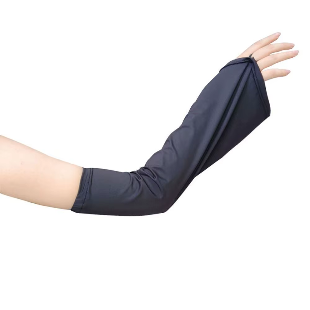 Manches de protection solaire amples pour femmes, grande taille, en soie glacée, pour l'été et la conduite