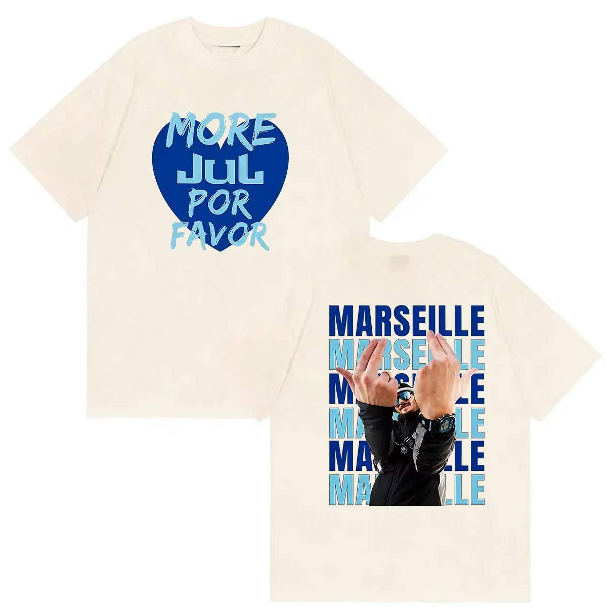 T-shirt vintage en coton de haute qualité Rapper JUL Marseille Album 2026