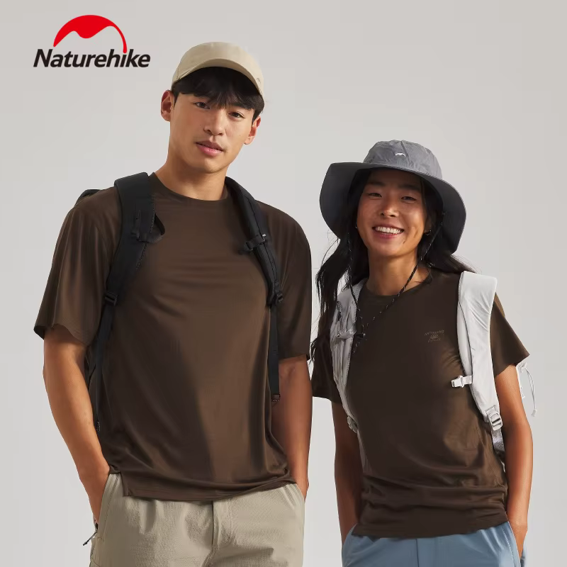 Naturehike laine mérinos séchage rapide t-shirt ras du cou en plein air randonnée décontracté haut sport