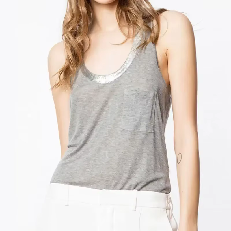 Hauts pour femmes, nouveau débardeur T-shirt bronzant