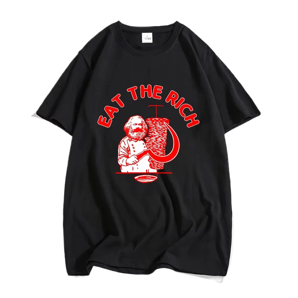 T-Shirt Eat The Rich lettre imprimée femmes t-shirts basique été