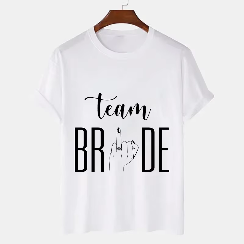 Haut d'été femme vêtements future mariée mariage Bachelorette T-shirt à manches courtes