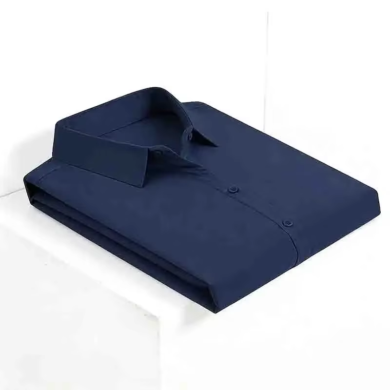 Chemise habillée noire à manches courtes pour homme