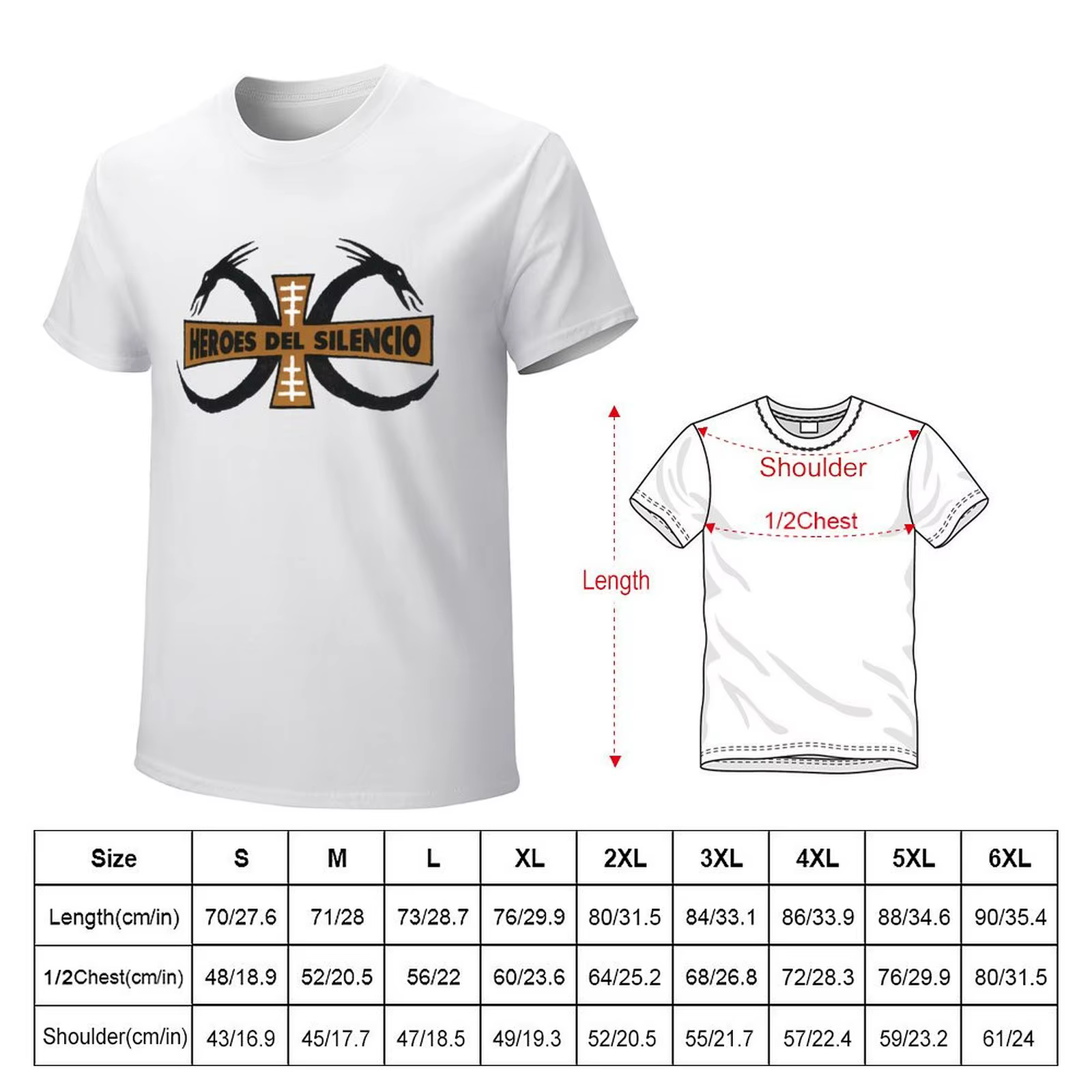 T-shirt blanc pour hommes, motif reconnaissance du silence, sublime