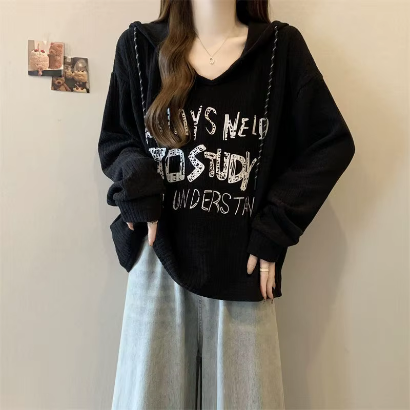 T-shirt à capuche à manches longues pour femme – Nouvelle collection printemps, automne et hiver – Design unique et chic – Haut fin à porter en extérieur