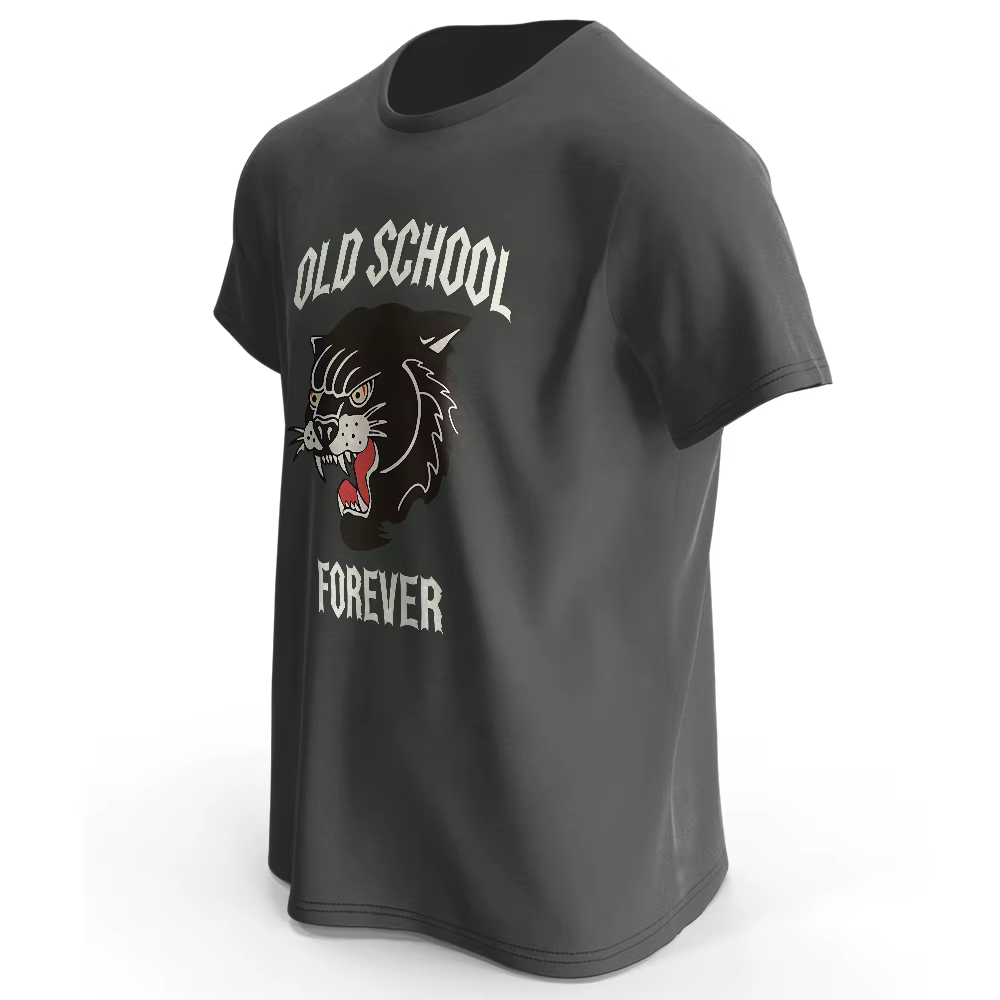T-shirt imprimé Old School Forever pour hommes