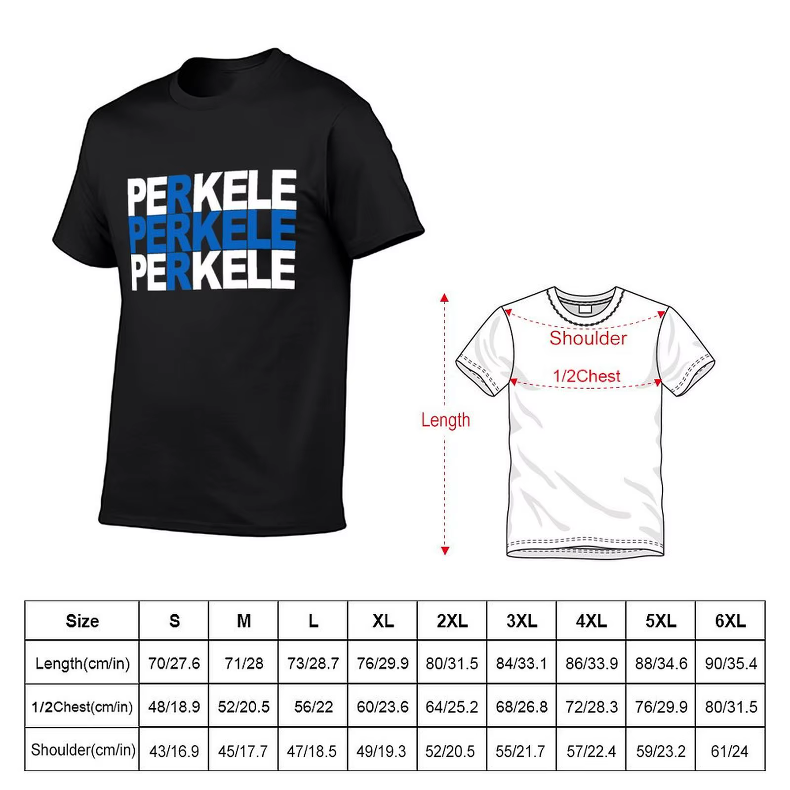 Perkele-T-Shirt Surdimensionné pour Homme, Sweat Surdimensionné