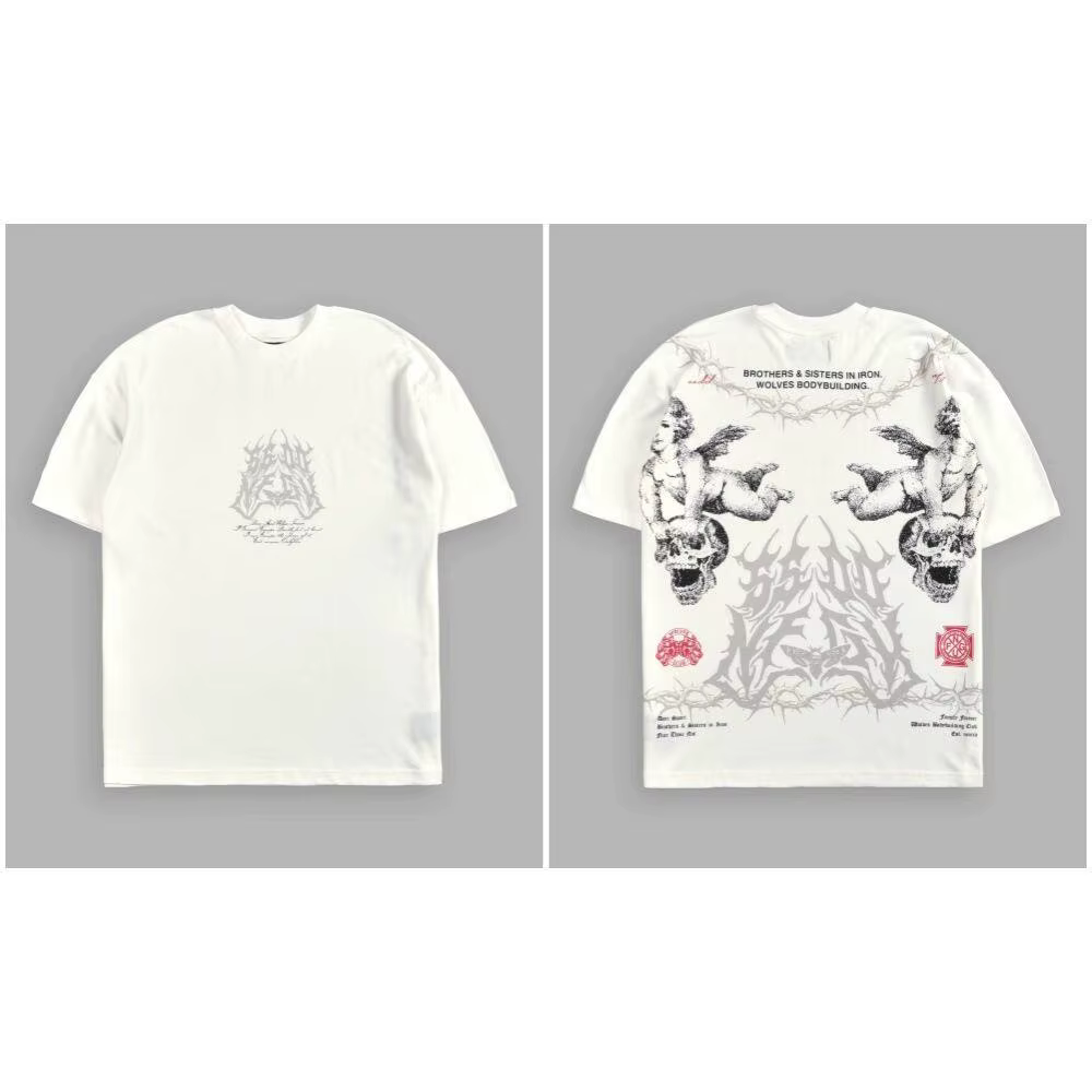T-shirt en coton à col rond imprimé