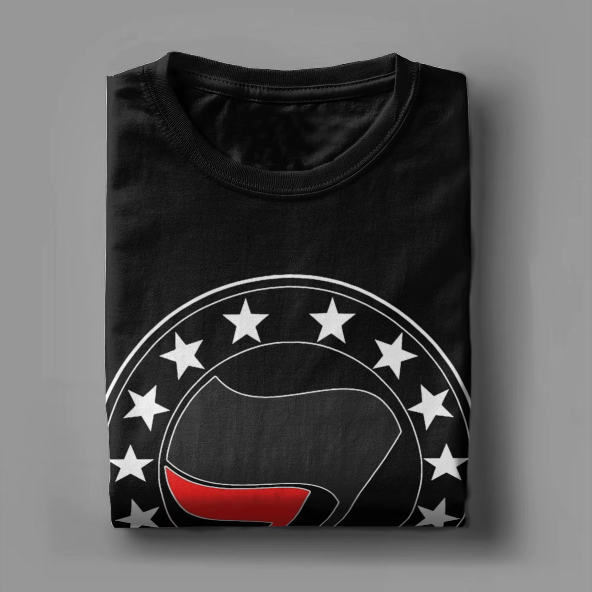 Hommes Femmes Anti-Fascistes T-shirt Antifa Stars en pur coton