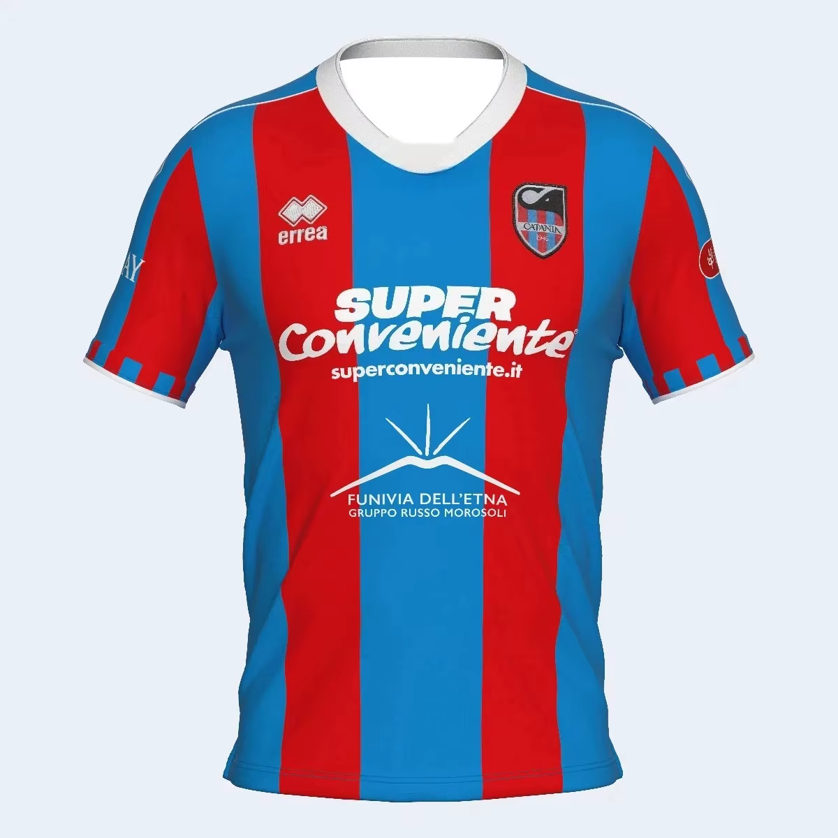 Maillot de football Catania Calcio - Rayures rouges et bleues