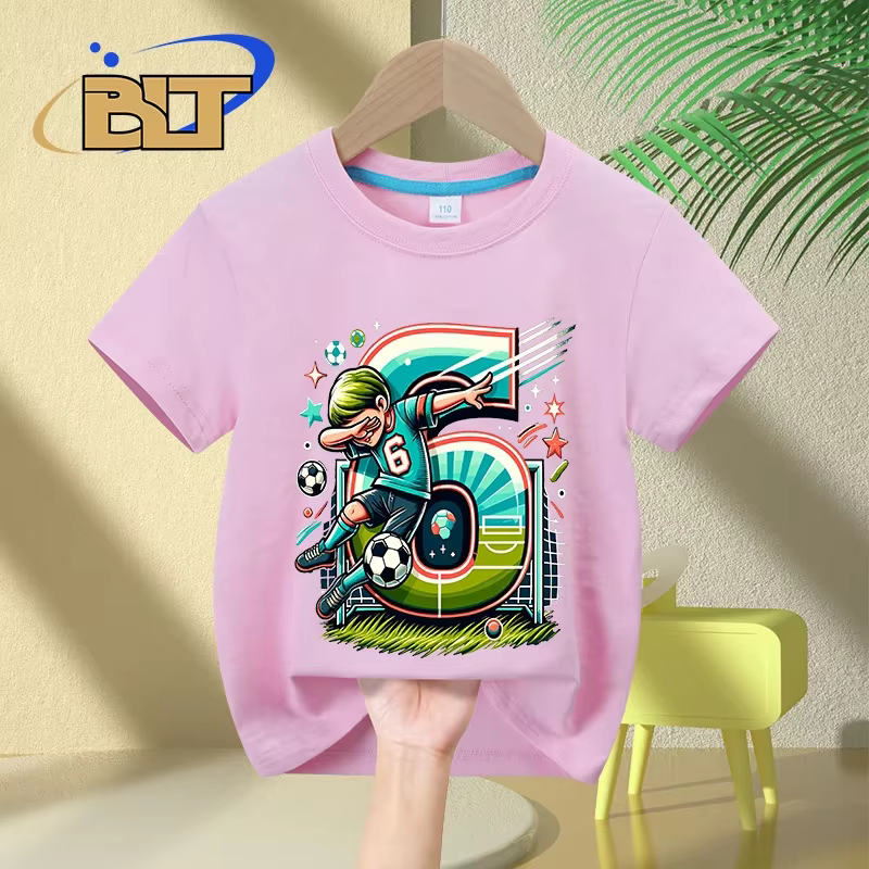 T-shirt en coton à manches courtes pour garçon de 6 ans