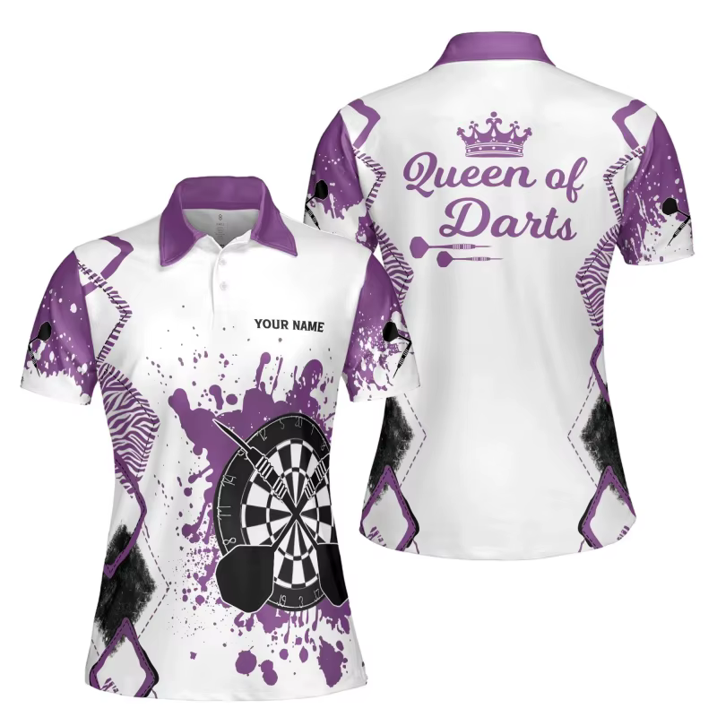 Polo à motif géométrique coloré pour femmes