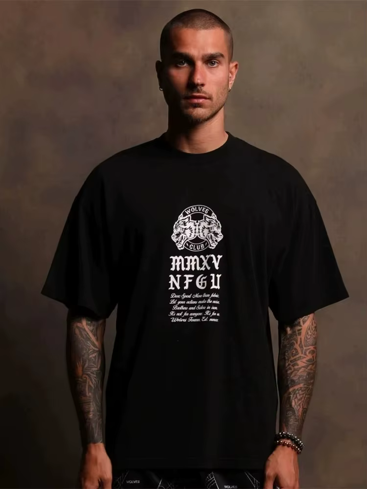 DARC sport décontracté ample à la mode T-shirt en coton à manches courtes