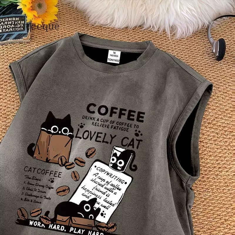 2025 café imprimé T-shirt pour hommes femmes