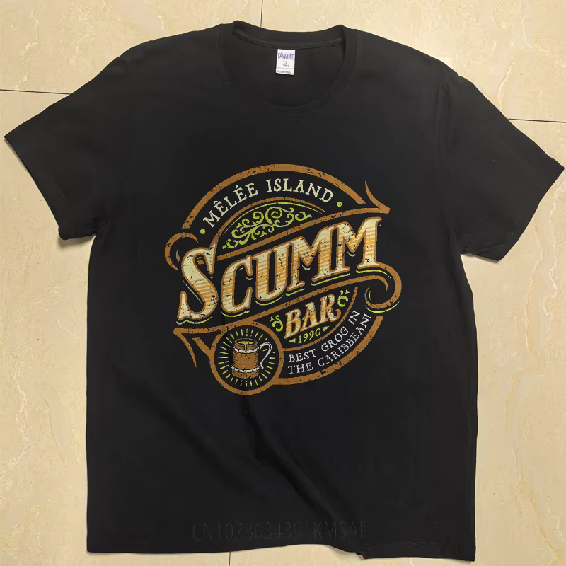 T-shirt classique d'été unisexe M � � l l � � e Island Scumm Bar Best Grog In The Caribbean