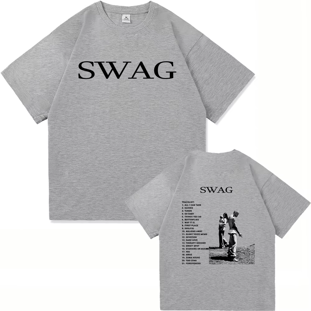 Justin Bieber SWAG t-shirt 2025 nouvel Album hommes/femmes vêtements Harajuku haute qualité