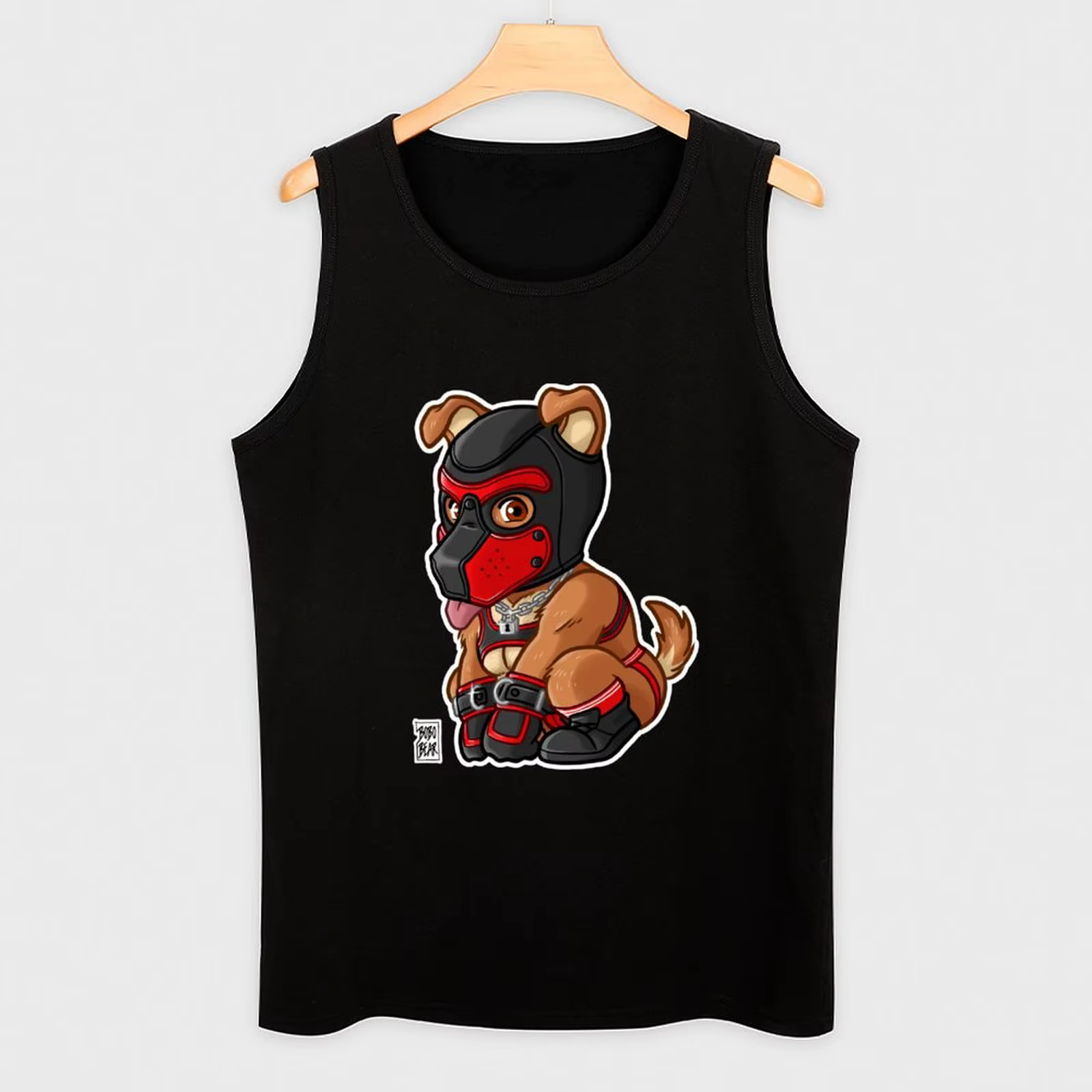 PLAYFUL PUPPY-masque rouge-série BEARZOO débardeur t-shirt musculaire gilet homme