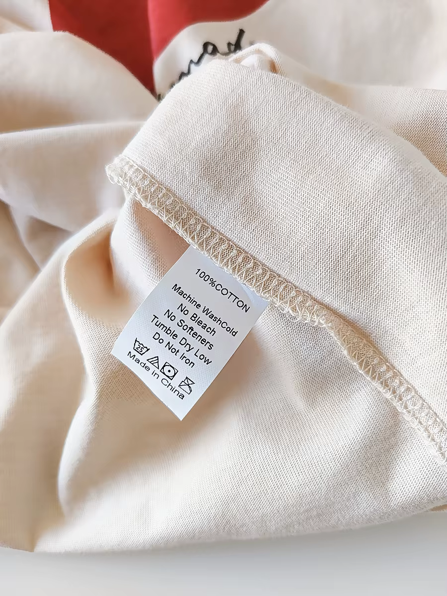 Coeur imprimé graphique T-shirt 2025 été femmes col rond manches courtes décontracté Chic T-shirts vêtements Vintage
