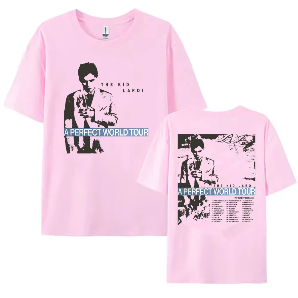 T-shirt A PERFECT WORLD TOUR 2026 THE KID LAROI Singer Design Print