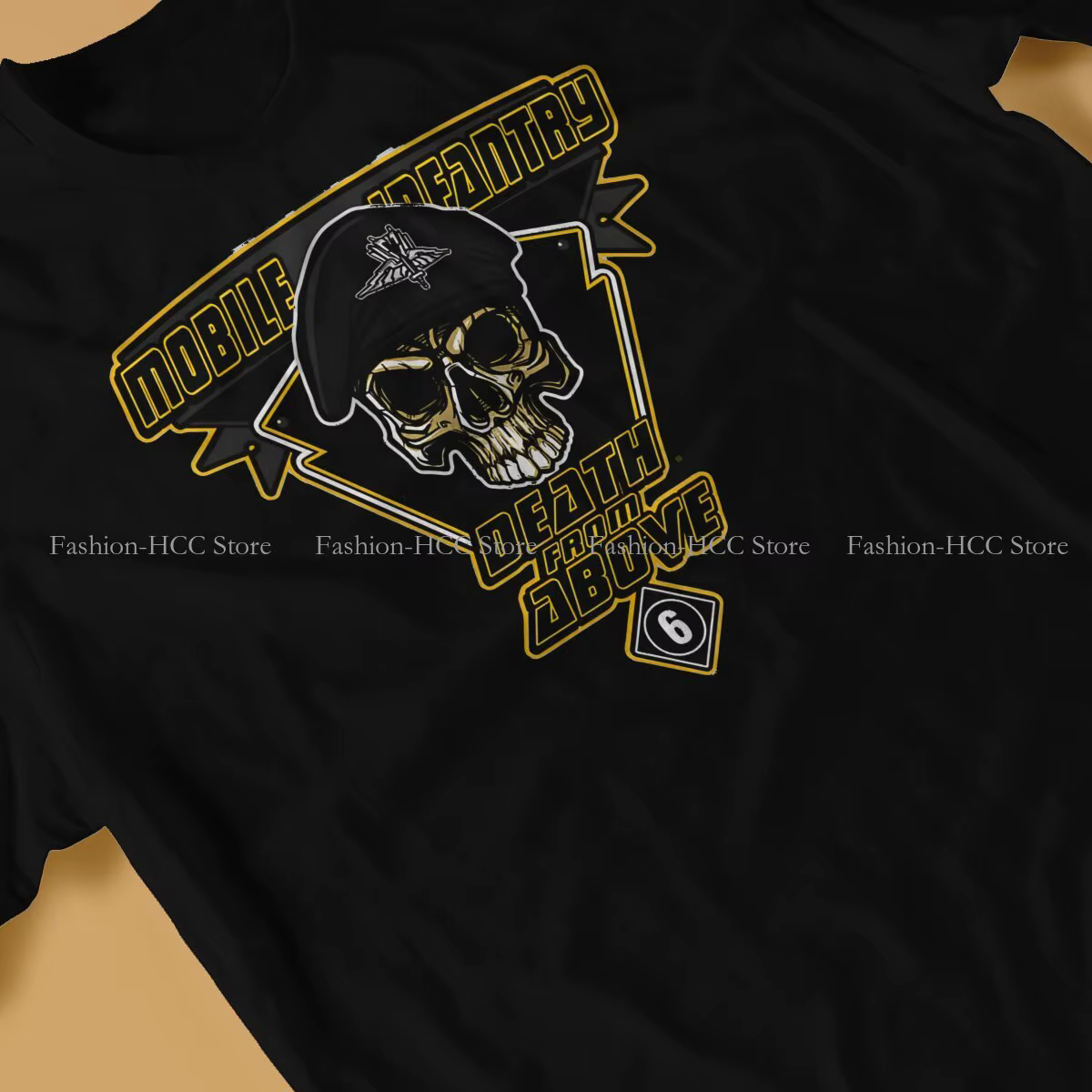 Mort d'above noir nouveaux t-shirts Starship Troopers mâle graphique pur coton Streetwear t-shirt