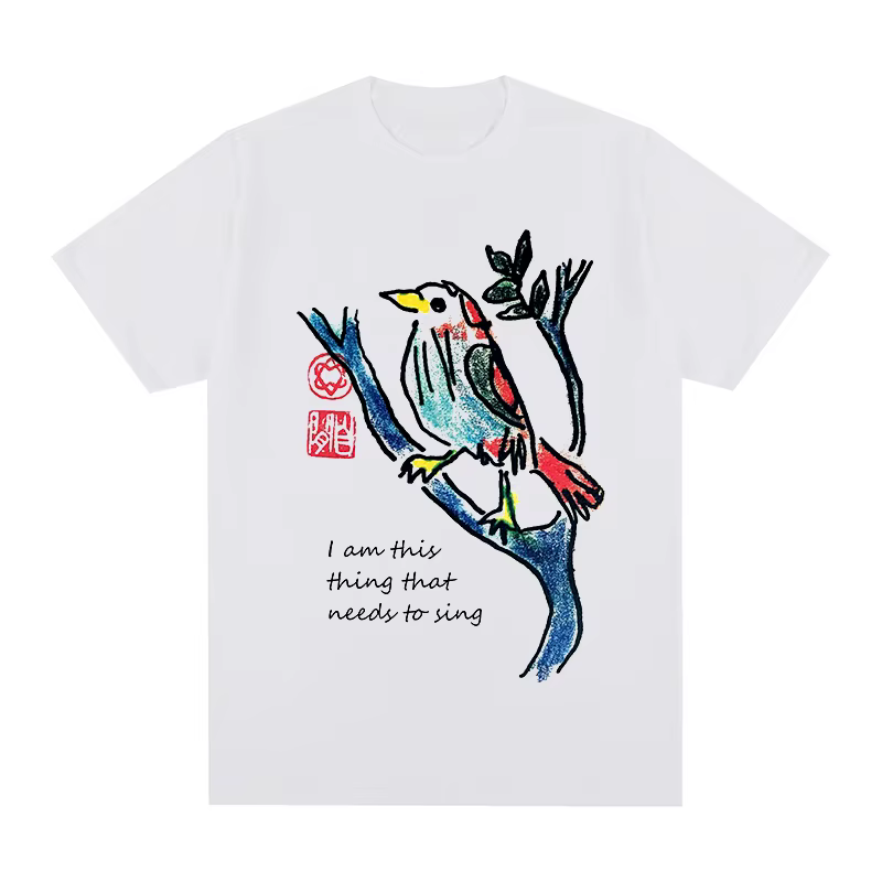 Leonard Cohen T-shirt je suis cette chose qui doit chanter coton hommes