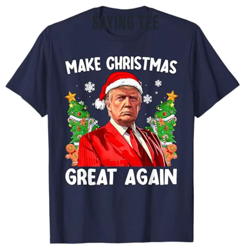 Rendre Noël encore une fois drôle Santa MAGA hommes T-Shirt