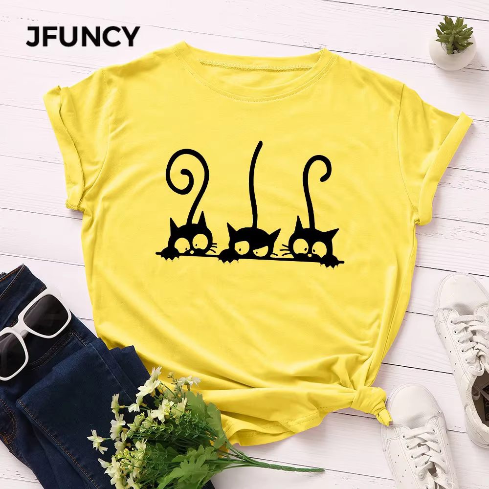 T-shirt manches courtes femme 100% coton