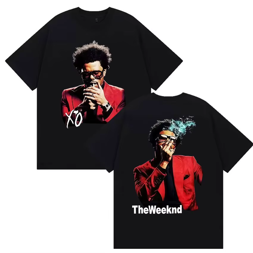 Pop chanteur The Weeknd Xo nouvel Album 2025 Tour T-shirts hommes femmes mode gothique Hip Hop manches courtes coton