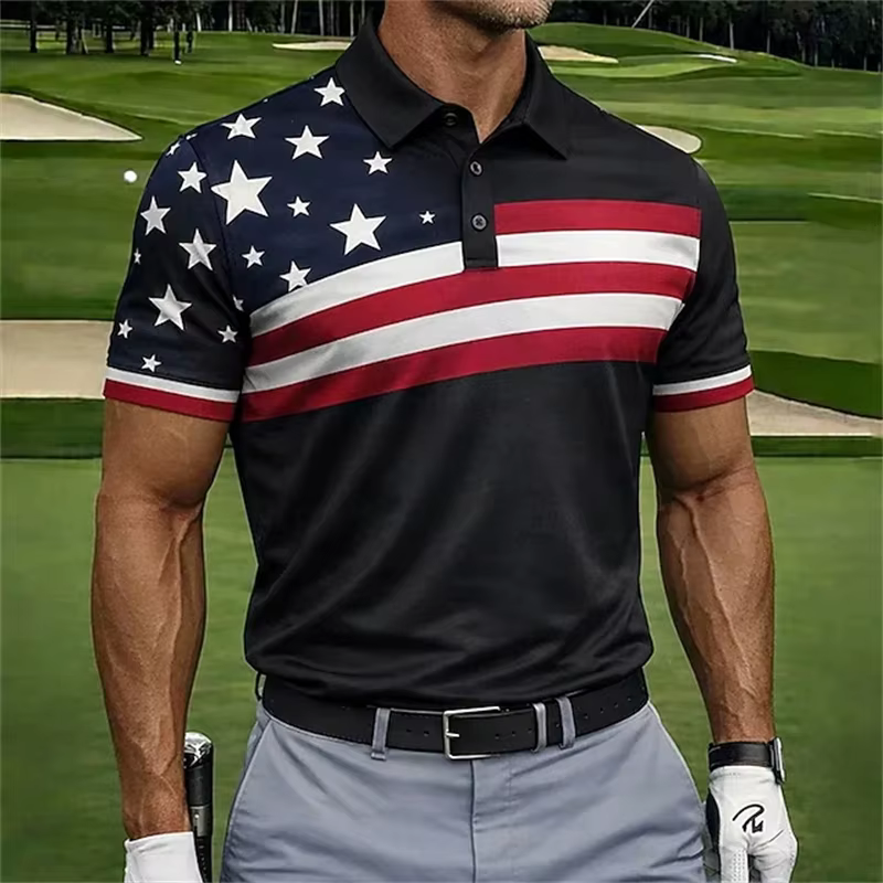 Nouveau Polo drapeau américain USA