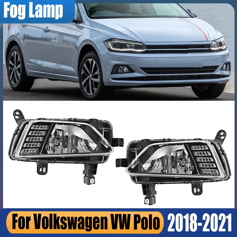 Feu antibrouillard DRL pour pare-choc avant, feu de conduite, diurne, pour Volkswagen VW Polo 2018 2019 2020 2021, 2G0941661A
