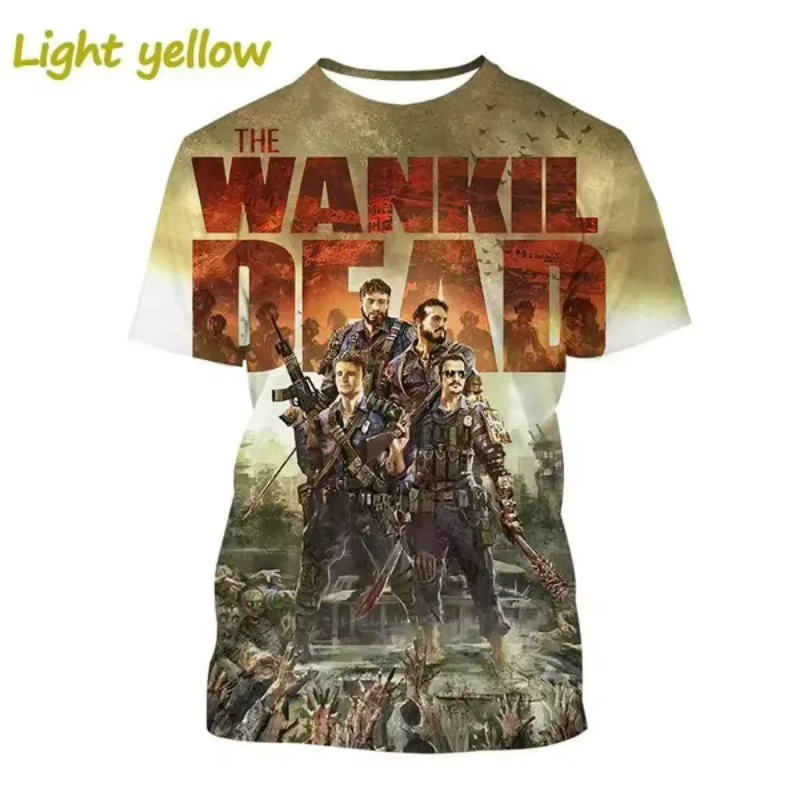 T-shirt imprimé en 3D de la série TV classique d'horreur The Walking Dead