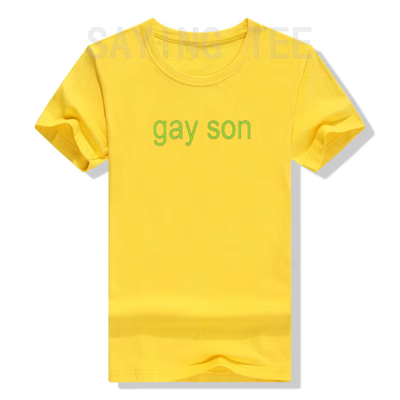 T-Shirt à Manches Courtes avec Lettres Humoristiques Imprimées