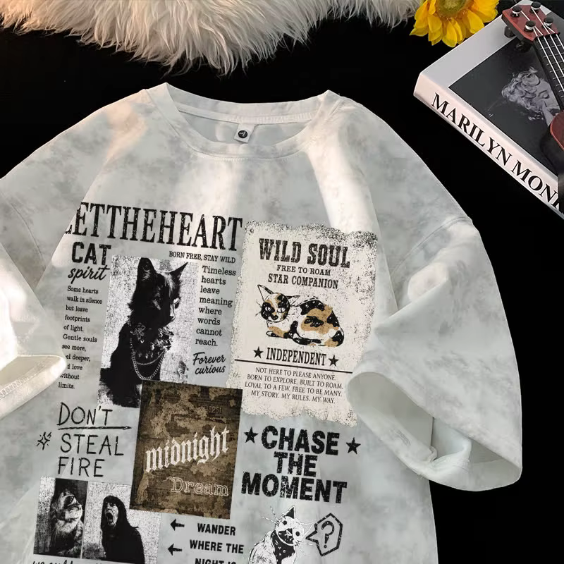 T-shirts graphiques tie-dye pour hommes