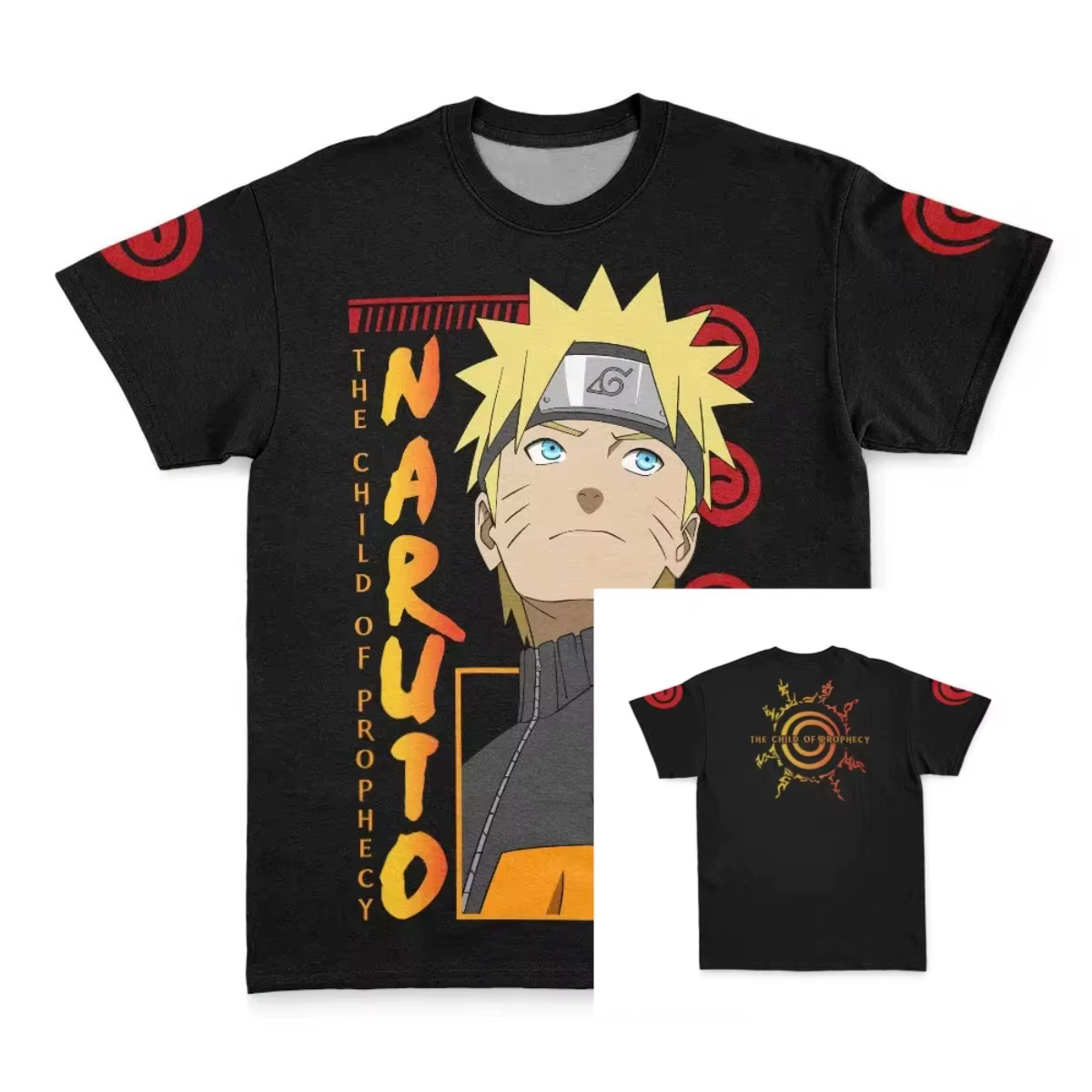 T-shirt tendance imprimé Naruto Uzumaki Shippuden