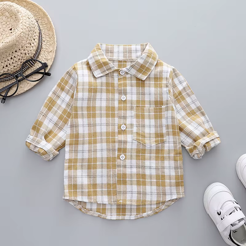 IENENS bébé chemise vêtements printemps chemises minces enfant en bas âge infantile garçon à manches longues t-shirts