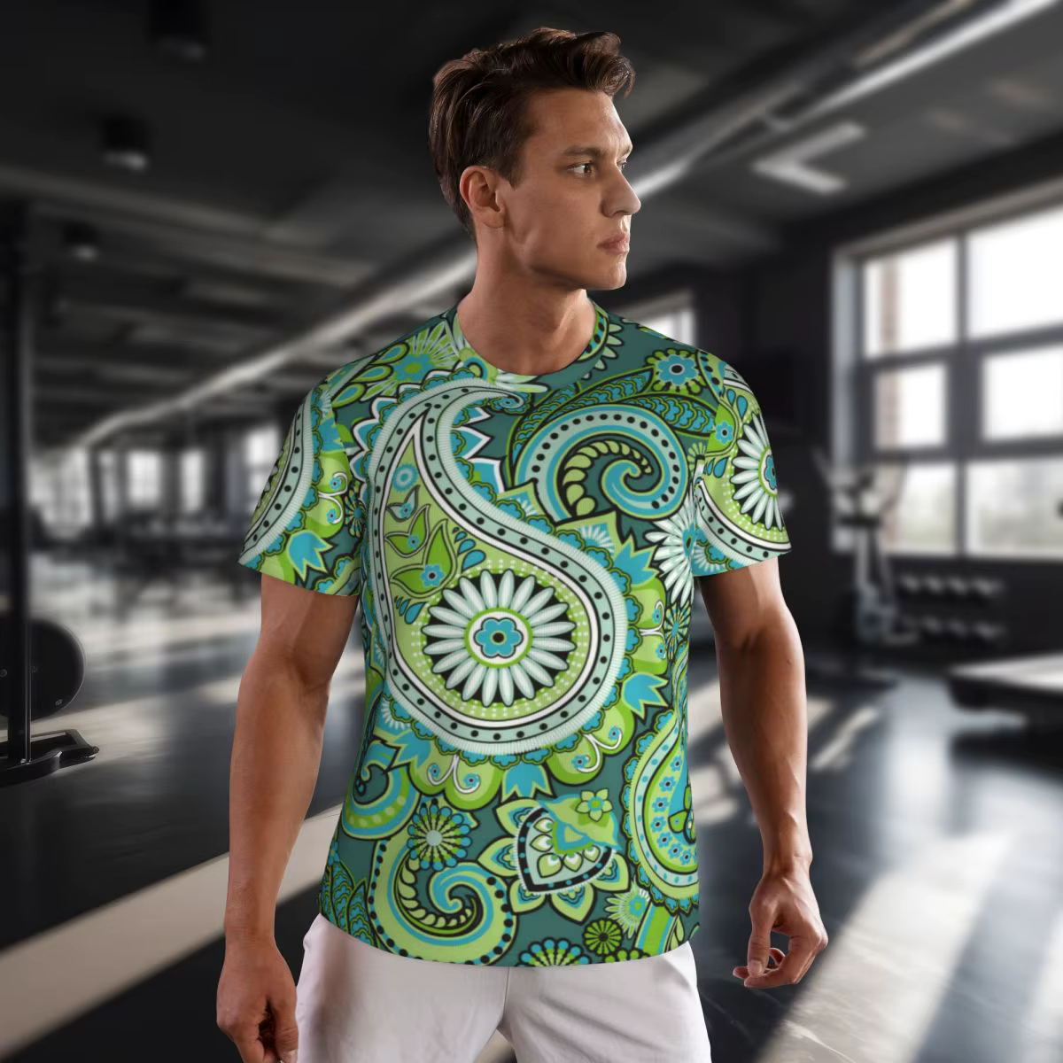 T-Shirt à imprimé cachemire pour homme