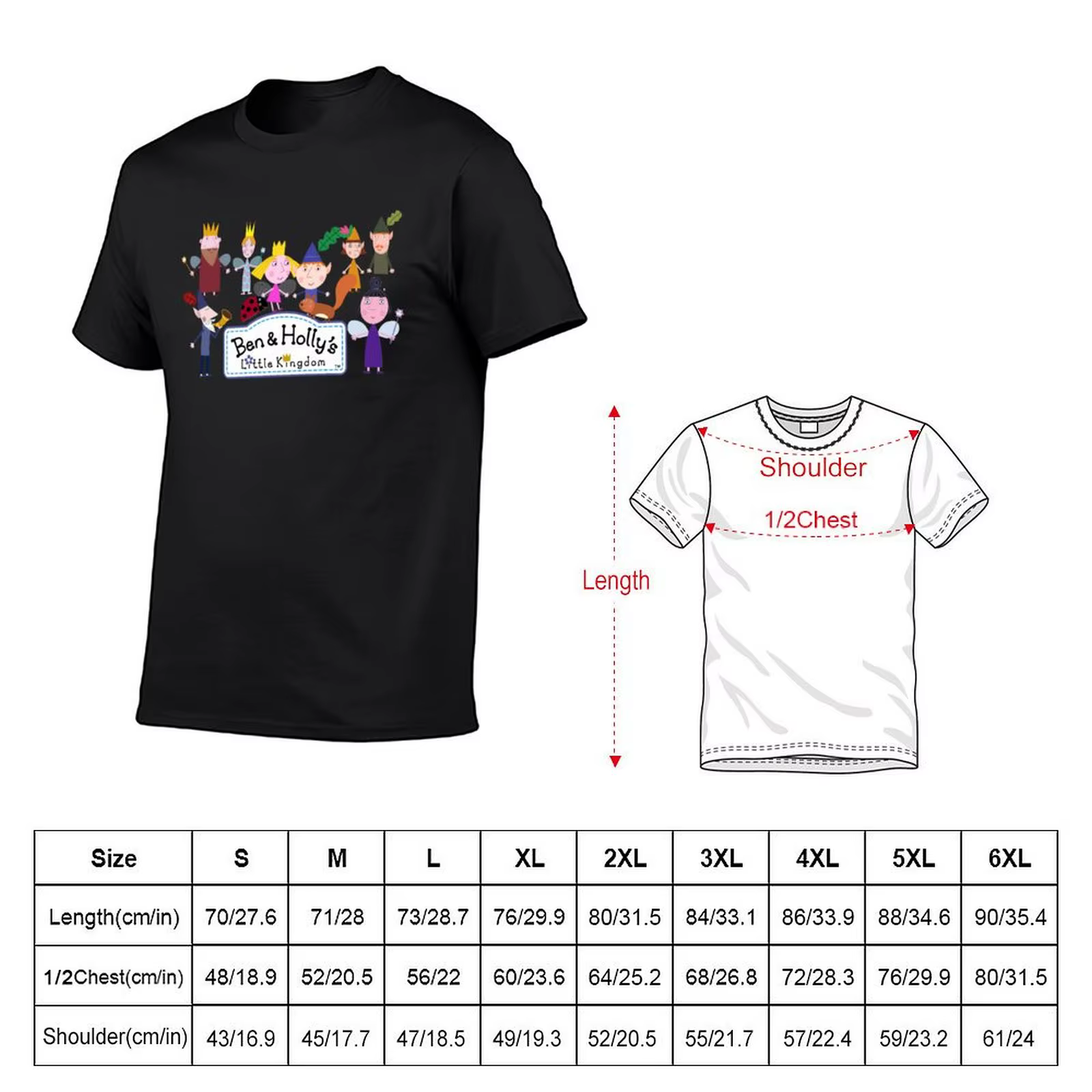 T-shirt du petit royaume de Ben et Holly pour homme