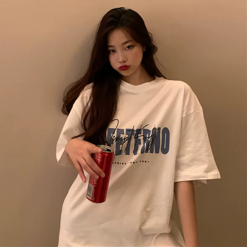 T-shirt décontracté à manches courtes pour femme