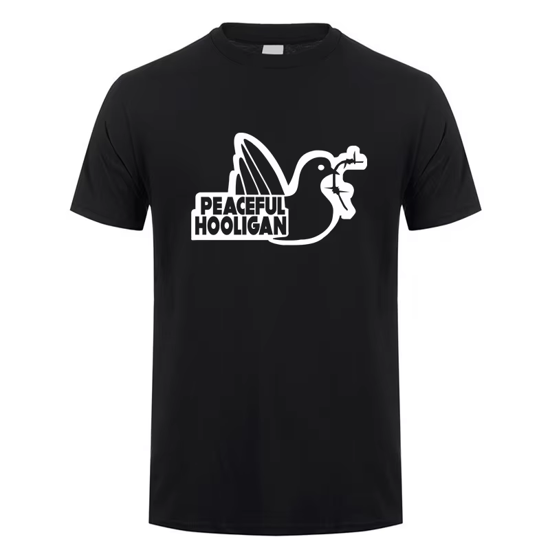 Paceful Hooligan t-shirt été hommes coton drôle T-Shirts