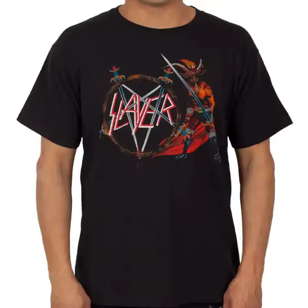 T-shirt graphique Slayer Band unisexe pour hommes et femmes