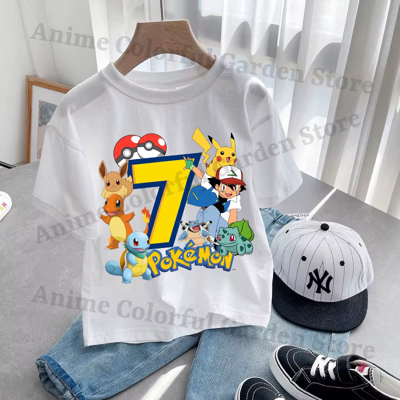 T-shirts Anime Pokemons Kawaii pour enfants