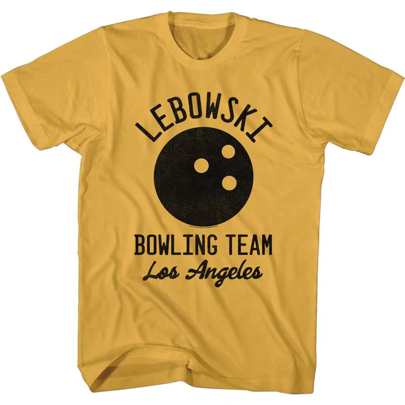 T-shirt pour hommes, film The Big Lebowski, équipe de Bowling, Los Angeles