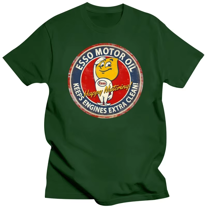 T-shirt logo Esso, rétro, gazole