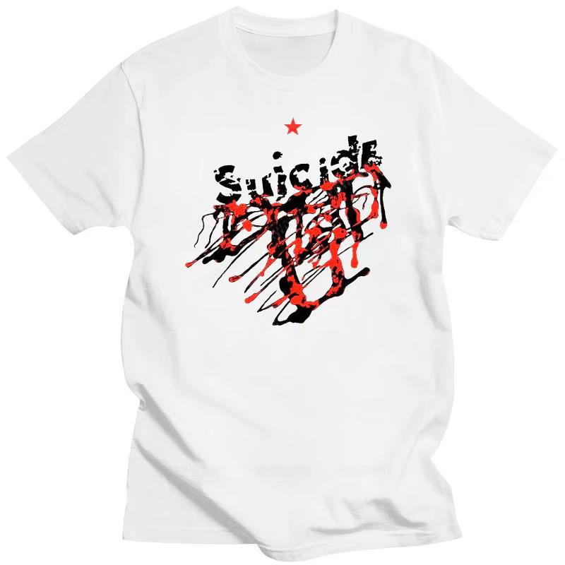 T-shirt SUICIDE (Alan Vega Talking Heads Swans Neu Youth Devo) marque décontractée à manches courtes pour hommes