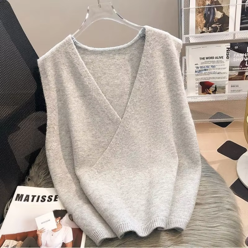 Pull à col en V pour femme