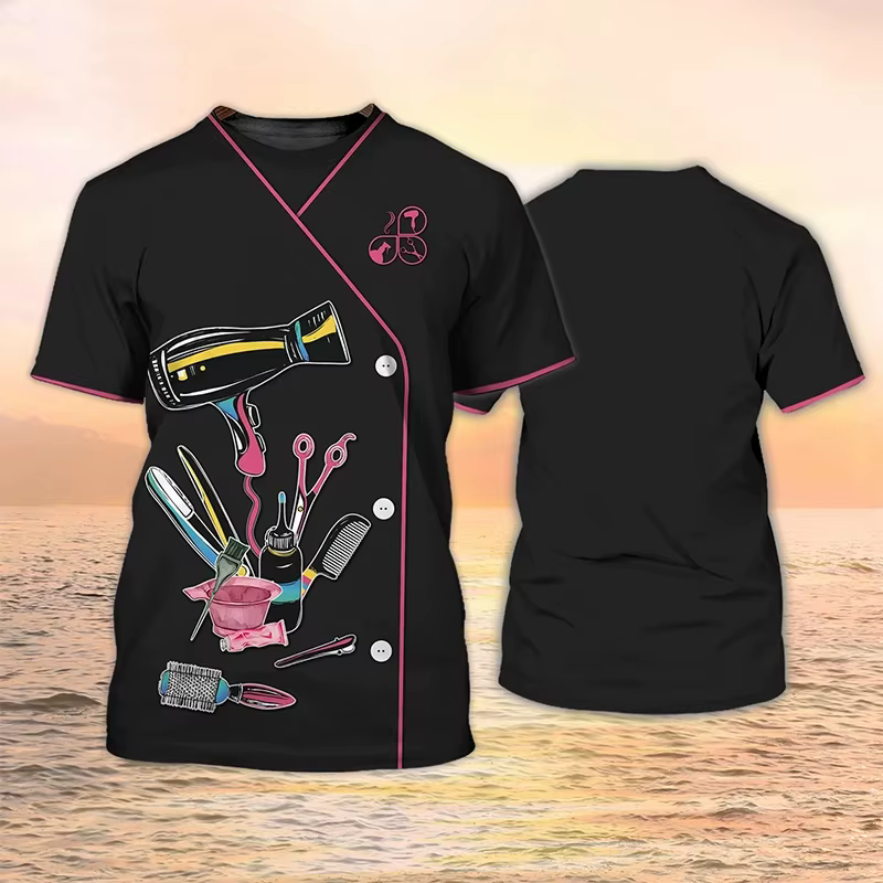 T-shirt graphique à manches courtes imprimé 3D pour hommes